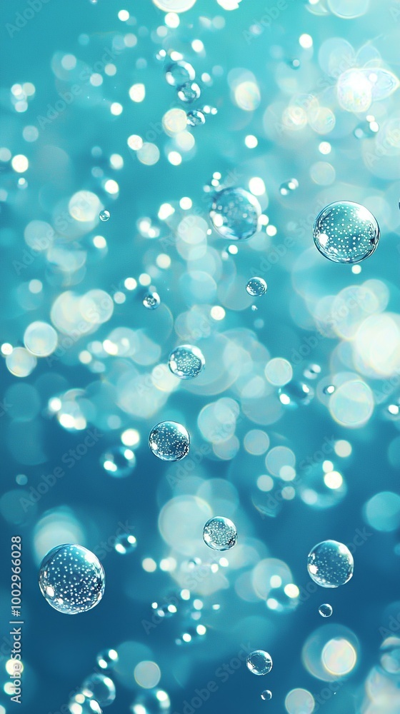 Blue background with bubbles, underwater effect, bubbles floating in the air,... Blue background with bubbles, underwater effect, bubbles floating in the air,...