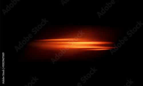 Vector illustration of hot wind flow effect on an isolated black background.