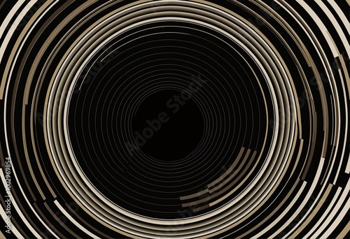 Wallpaper Mural abstract circular pattern with overlapping rings of varying shades Torontodigital.ca