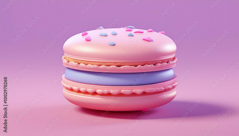 colorful macaroons isolated on white background