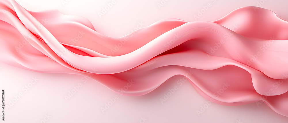 Fototapeta premium Flowing pink abstract patterns forming a ribbon