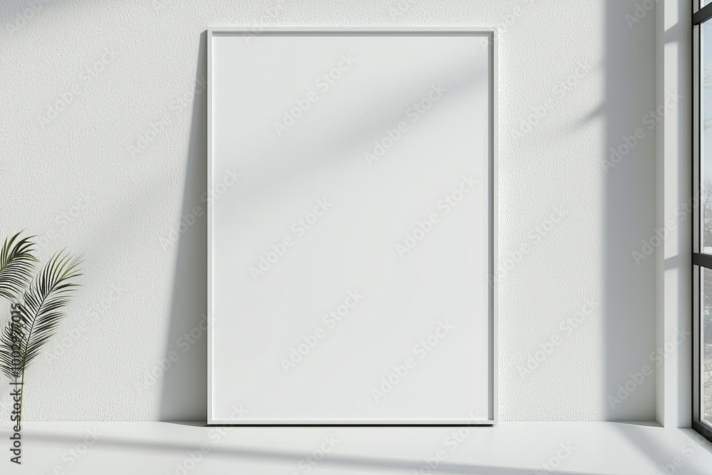 A3 Poster Mockup on White Background created with Generative AI A3 Poster Mockup on White Background created with Generative AI