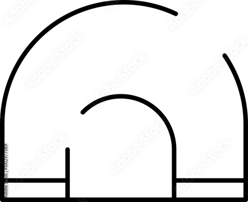 Rounded Editable stroke Igloo Icon