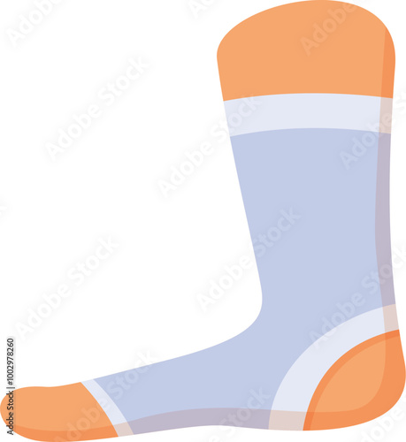Blue orthopedic sock providing support and compression for foot, designed for comfort and pain relief
