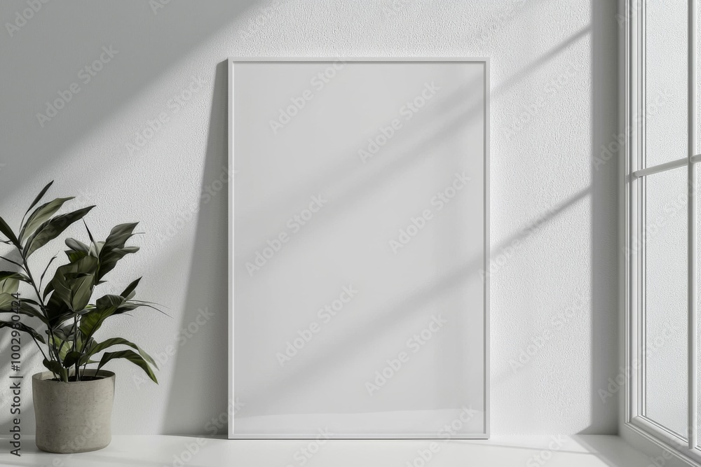 A3 Poster Mockup on White Background created with Generative AI A3 Poster Mockup on White Background created with Generative AI