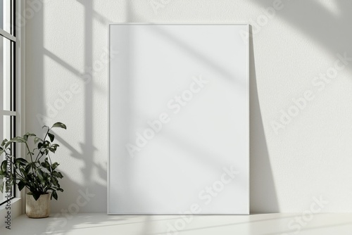 A3 Poster Mockup on White Background created with Generative AI