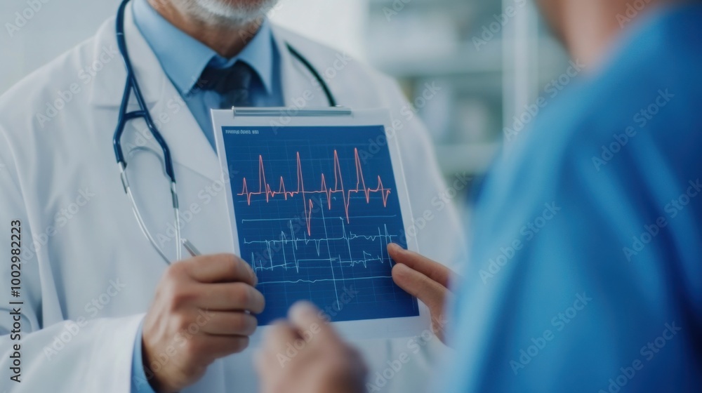 Doctor Explaining Diagnostic Chart to Patient Doctor Explaining Diagnostic Chart to Patient