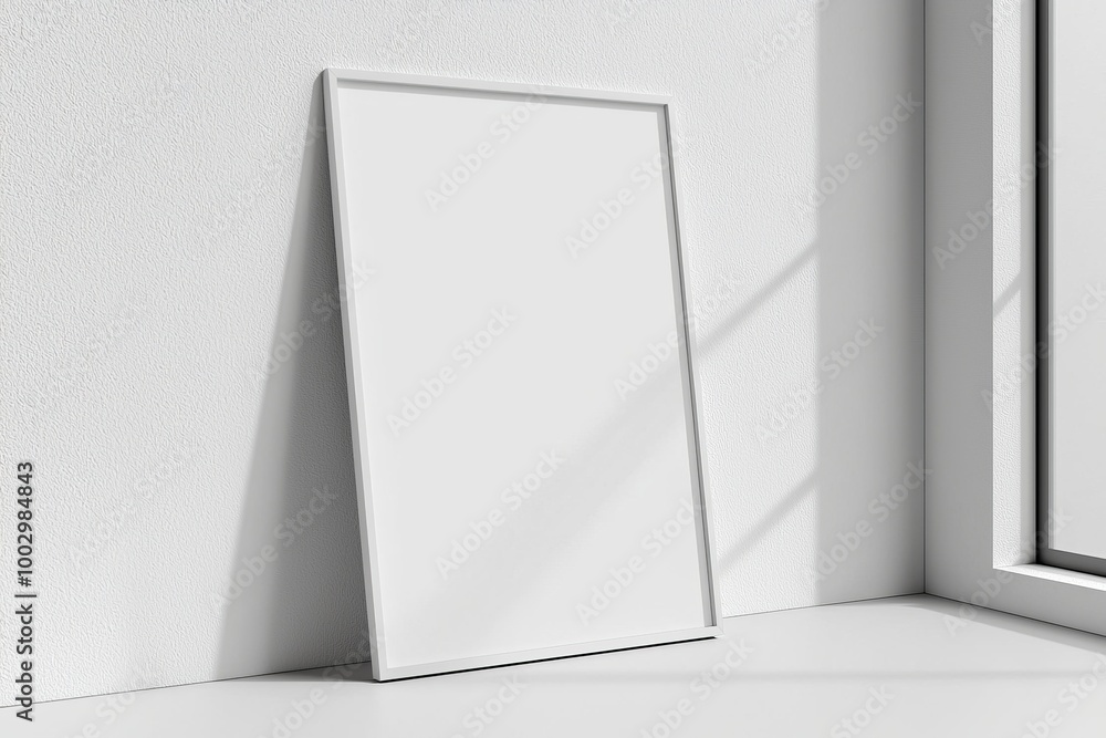 A3 Poster Mockup on White Background created with Generative AI A3 Poster Mockup on White Background created with Generative AI