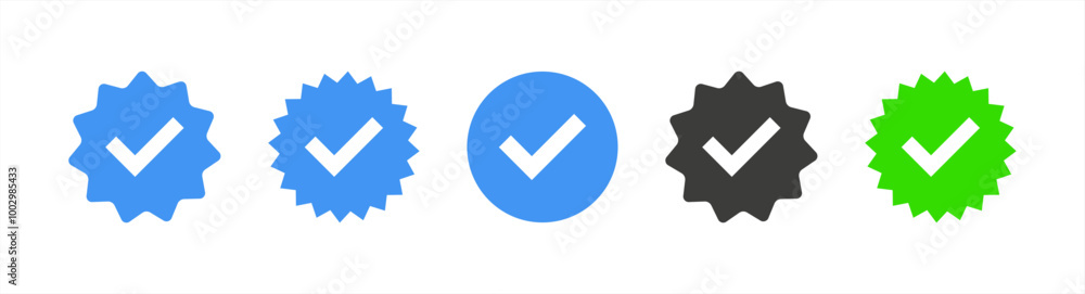 Printblue verified badge icon, official profile account sign vector design, 10 eps. Printblue verified badge icon, official profile account sign vector design, 10 eps.