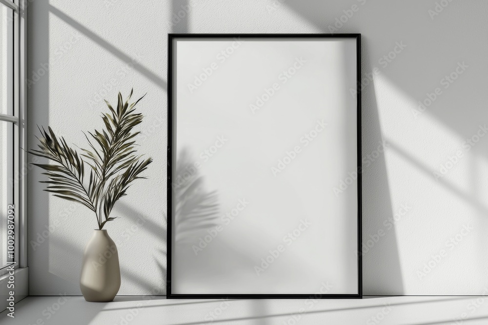 A3 Poster Mockup on White Background created with Generative AI A3 Poster Mockup on White Background created with Generative AI