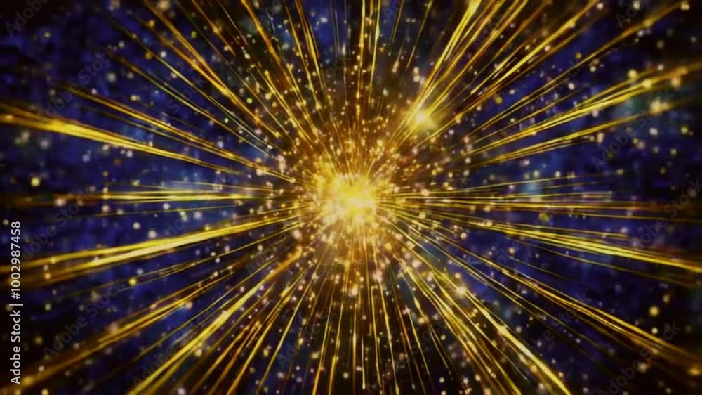 Bursts of golden light originating center, thin golden lines radiating outward in a rhythmic, festive pattern. A subtle snowfall effect enhances holiday spirit, 4k Dark blue Luxury Background Video Bursts of golden light originating center, thin golden lines radiating outward in a rhythmic, festive pattern. A subtle snowfall effect enhances holiday spirit, 4k Dark blue Luxury Background Video