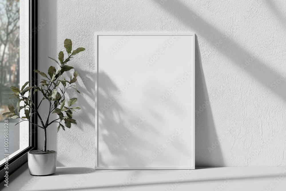 A3 Poster Mockup on White Background created with Generative AI A3 Poster Mockup on White Background created with Generative AI