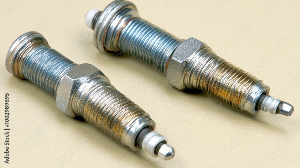 Close-up of mechanic replacing spark plugs, carefully screwing in new plugs with tools, ensuring smooth engine performance. Close-up of mechanic replacing spark plugs, carefully screwing in new plugs with tools, ensuring smooth engine performance.