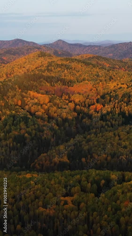 Aerial view of mountain during autumn Aerial view of mountain during autumn