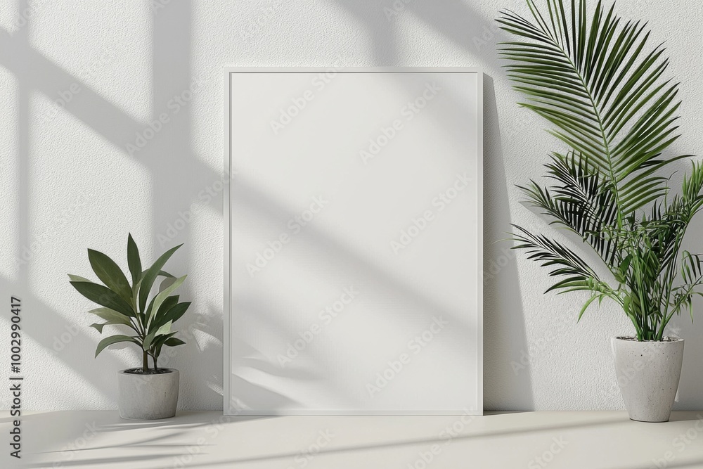 A3 Poster Mockup on White Background created with Generative AI A3 Poster Mockup on White Background created with Generative AI
