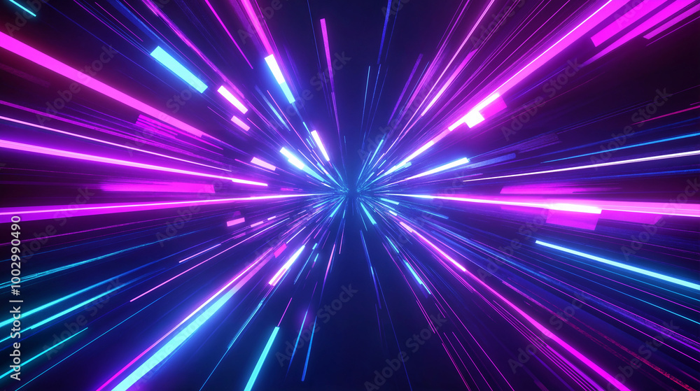 Obraz premium A vibrant, colorful explosion in a dark background. It is a dynamic and energetic scene. abstract background