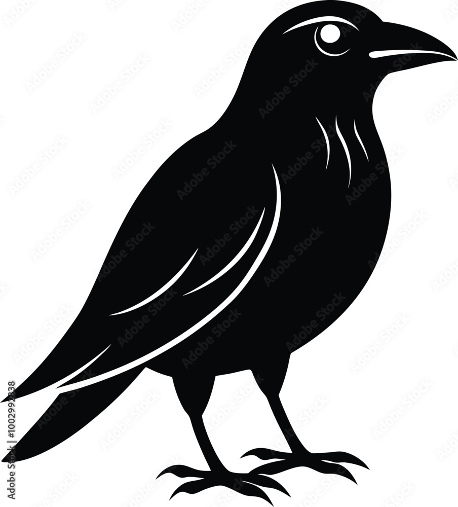 Fototapeta premium Bird silhouette vector art illustration