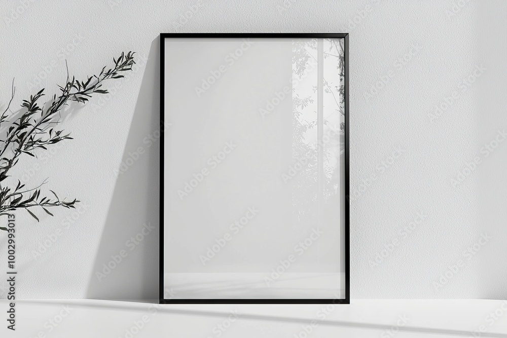 A3 Poster Mockup on White Background created with Generative AI A3 Poster Mockup on White Background created with Generative AI