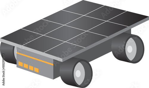 Solar powered robot car in action in science
