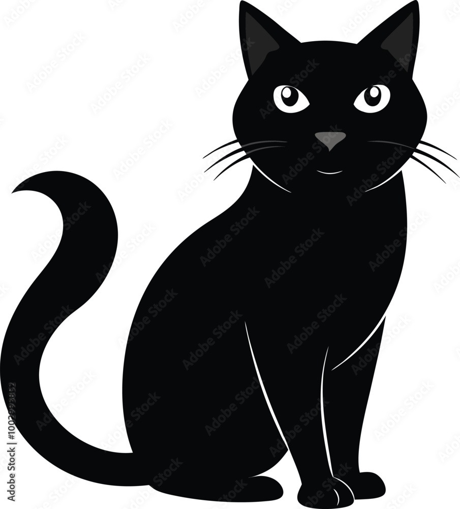 Cat silhouette vector art illustration Cat silhouette vector art illustration