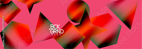 Fluid color geometric shapes abstract background. Vector Illustration For Wallpaper, Banner, Background, Card, Book Illustration, landing page