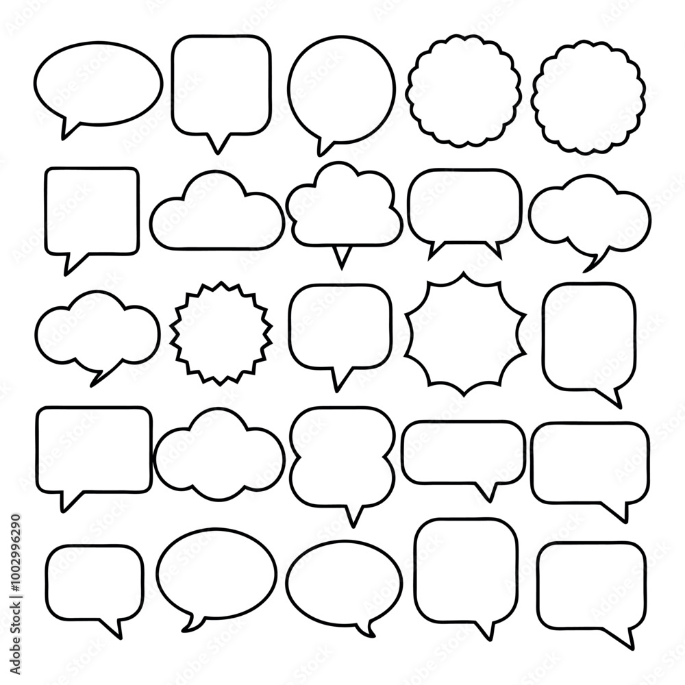 Obraz premium set of comic speech bubbles