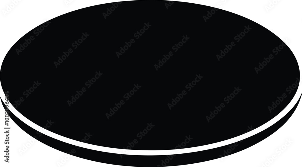 Plate silhouette vector art illustration Plate silhouette vector art illustration