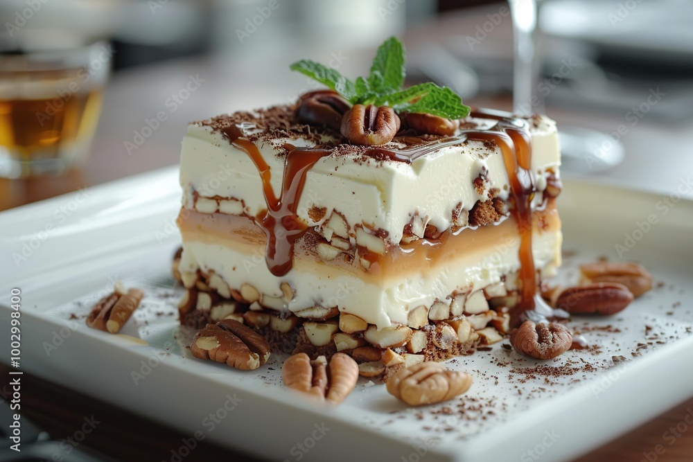 Delicious Caramel Cake with Pecans Delicious Caramel Cake with Pecans