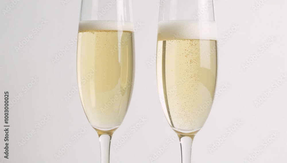 Champagne toasts celebrate joy against a minimal backdrop - ideal for parties and gatherings Champagne toasts celebrate joy against a minimal backdrop - ideal for parties and gatherings