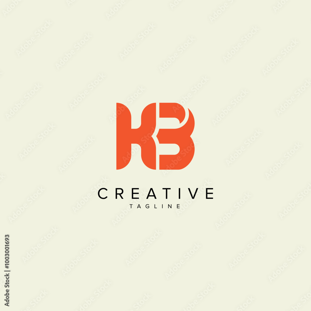 Abstract KB BK Letter Modern Monogram Style Logo Design. Initial vector template. Abstract KB BK Letter Modern Monogram Style Logo Design. Initial vector template.