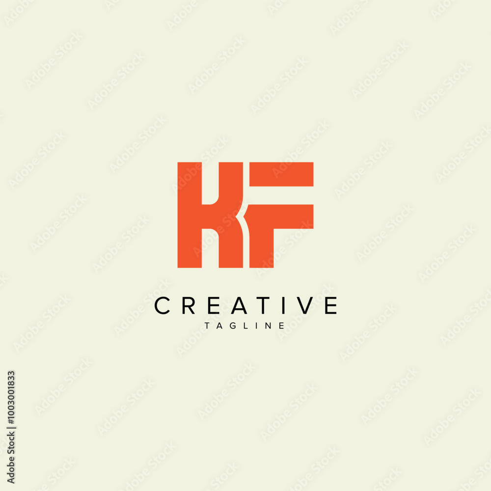 Abstract KF FK Letter Modern Monogram Style Logo Design. Initial vector template. Abstract KF FK Letter Modern Monogram Style Logo Design. Initial vector template.