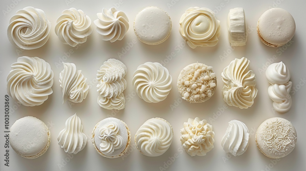 Whimsical White Frosting Delights Whimsical White Frosting Delights