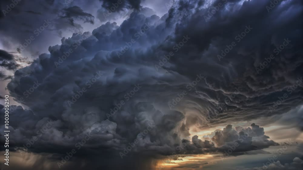 Dark Storm Clouds Overcast the Sunset Sky Dark Storm Clouds Overcast the Sunset Sky