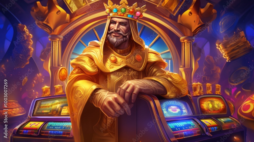 Artwork collage of classy pretty millionaire king win fortune casino. Neural network ai generated art Artwork collage of classy pretty millionaire king win fortune casino. Neural network ai generated art