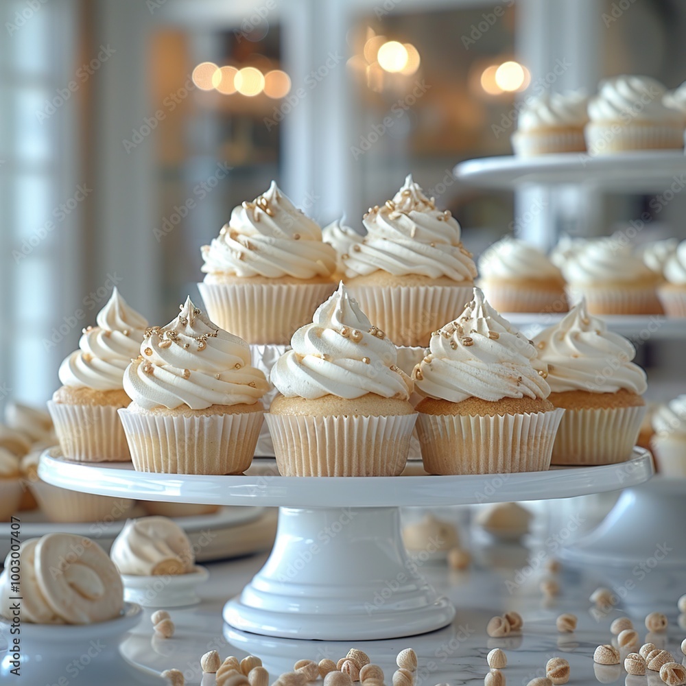 Golden Sprinkled Cupcakes Golden Sprinkled Cupcakes