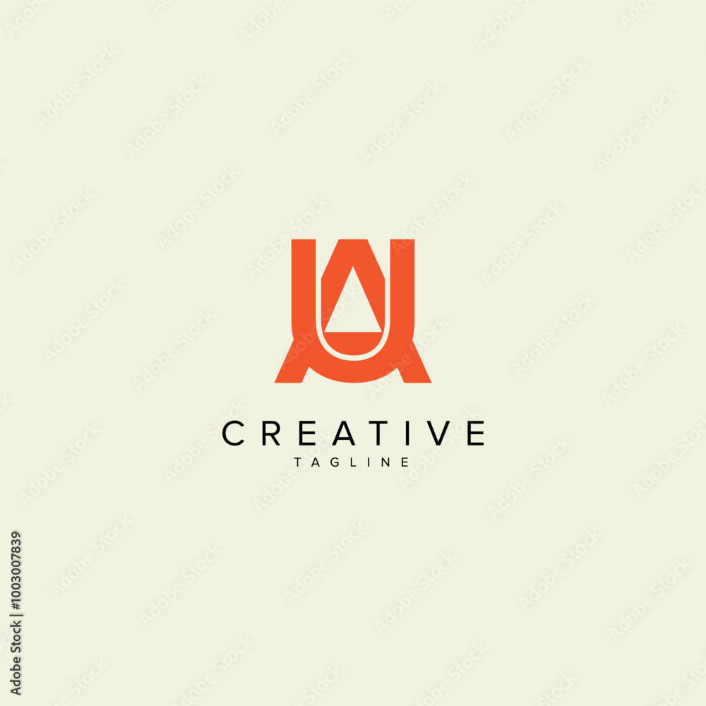 Abstract AU UA Letter Modern Monogram Style Logo Design. Initial vector template. Abstract AU UA Letter Modern Monogram Style Logo Design. Initial vector template.