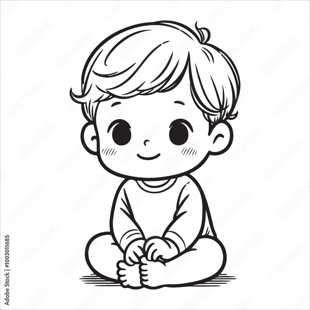 Cute Baby Vector Art Illustration Cute Baby Vector Art Illustration