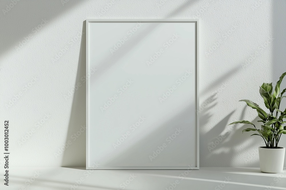 A3 Poster Mockup on White Background created with Generative AI A3 Poster Mockup on White Background created with Generative AI