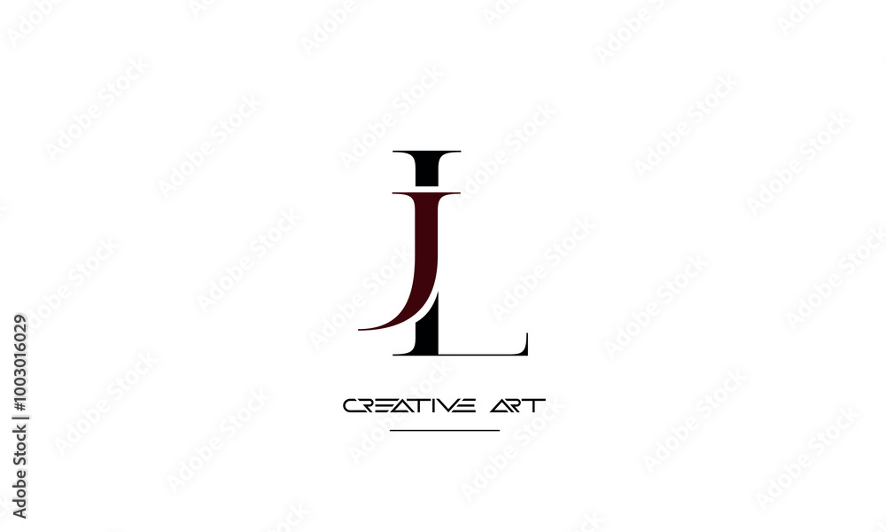 JL, LJ, J, L abstract letters logo monogram JL, LJ, J, L abstract letters logo monogram