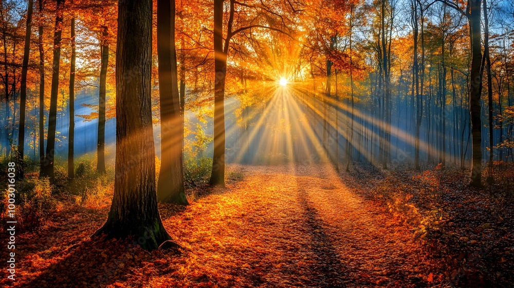 Obraz premium beautiful autum colors in the forest.