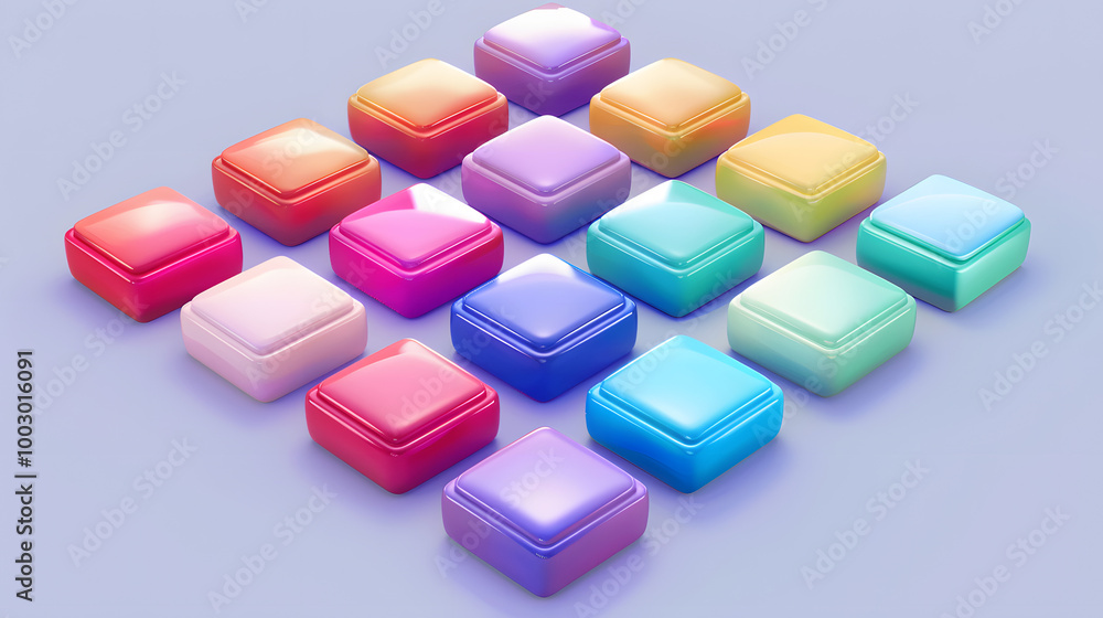 Grid System Icon Layout Design 3D Grid System Icon Layout Design 3D