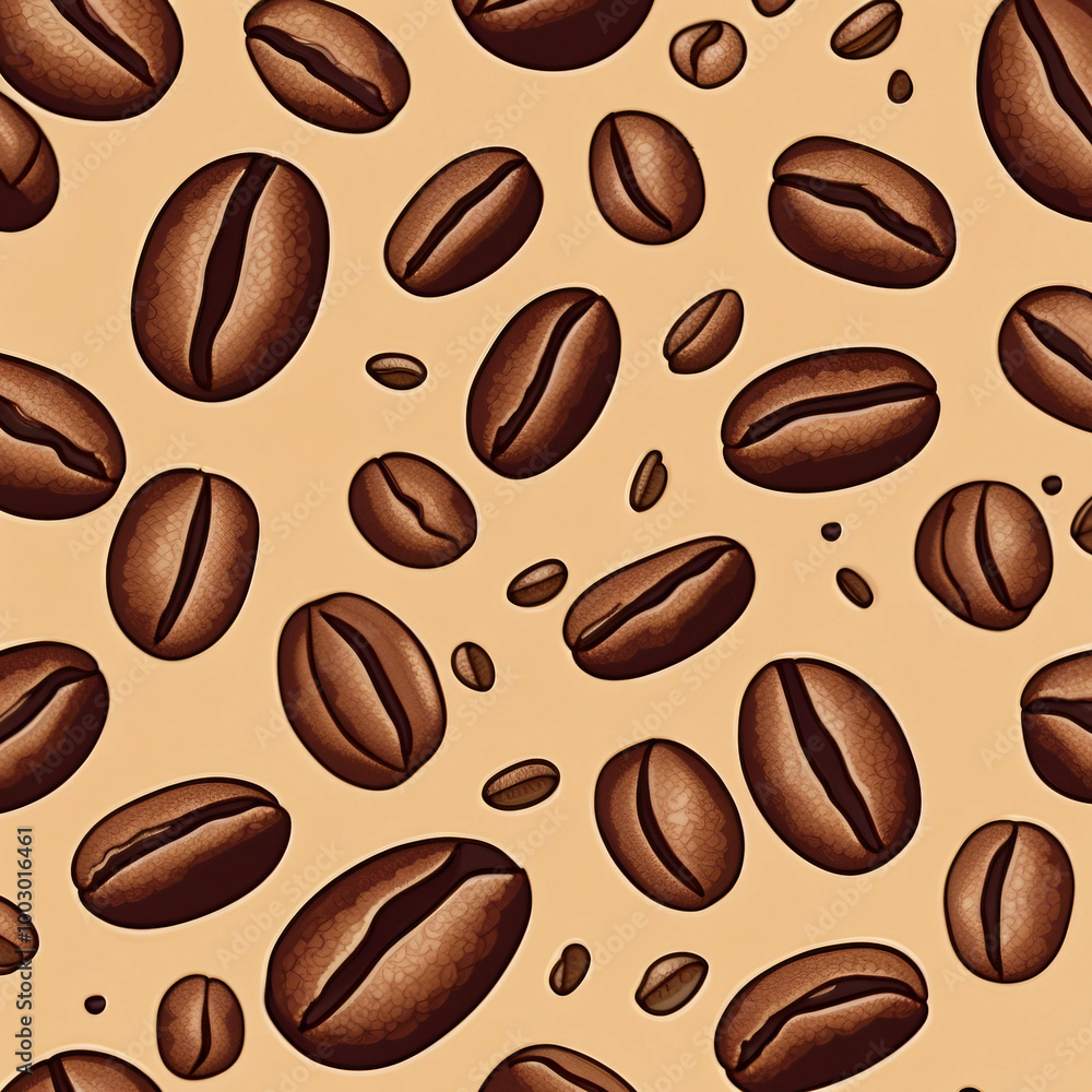 coffee bean illustration pattern background coffee bean illustration pattern background