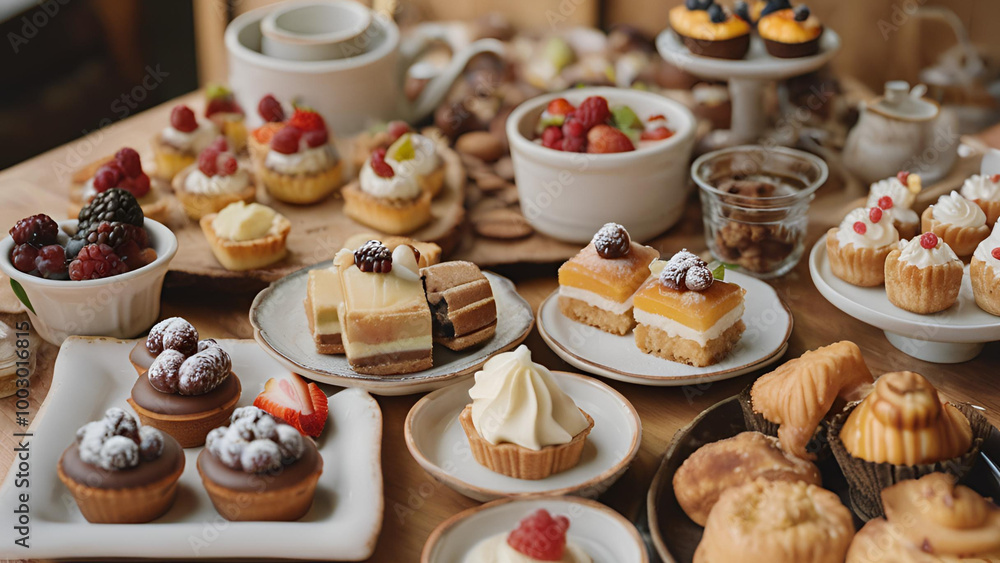 variety of desserts on table variety of desserts on table