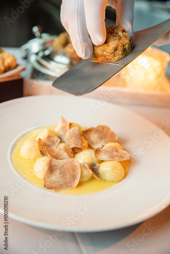 gnocchi, truffle, truffles, pasta, noodles, noodle, Italian, food, Italian food, dinner, restaurant, gourmet, gourmet food, plate, dinner food