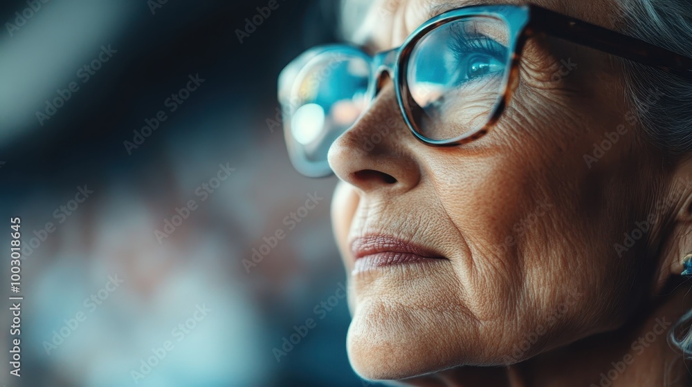 An elderly woman gazes thoughtfully into the distance, captured in an introspective moment highlighting the depth and richness of her life experiences and wisdom. An elderly woman gazes thoughtfully into the distance, captured in an introspective moment highlighting the depth and richness of her life experiences and wisdom.
