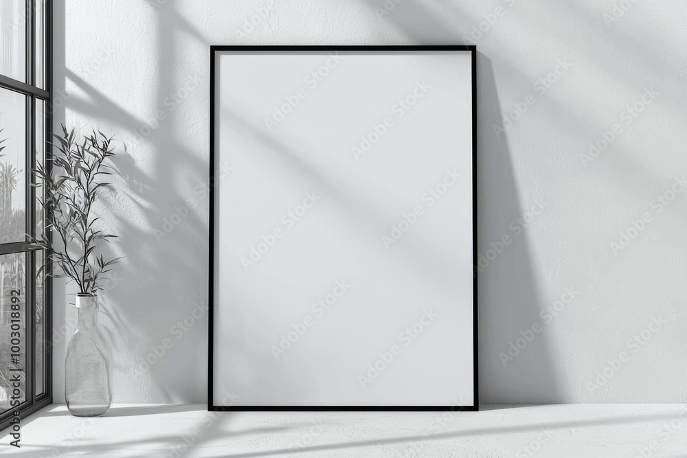 A3 Poster Mockup on White Background created with Generative AI A3 Poster Mockup on White Background created with Generative AI