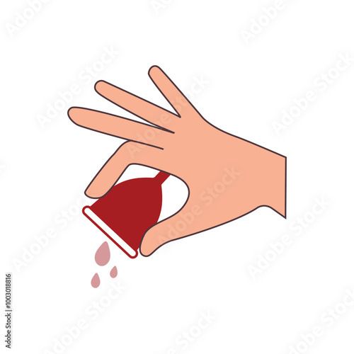 empty menstrual cup icon vector eps illustration