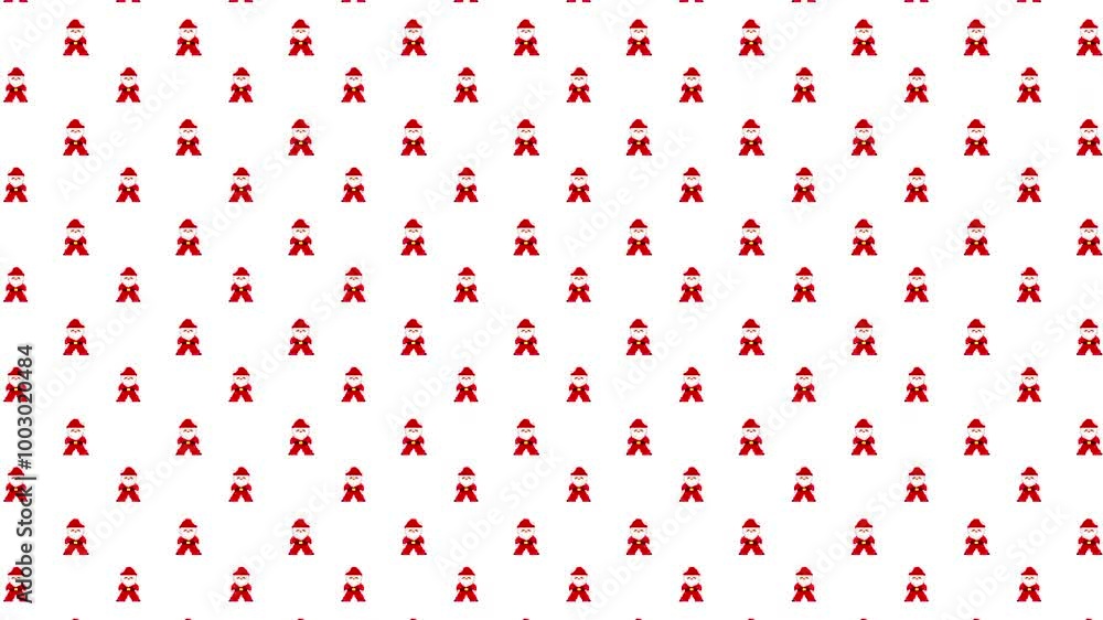 Pixel animation of Santa Claus pattern dance loop on white background for Christmas content. Animated cartoon gamer Merry Christmas and New Year scene in pixel art style Pixel animation of Santa Claus pattern dance loop on white background for Christmas content. Animated cartoon gamer Merry Christmas and New Year scene in pixel art style