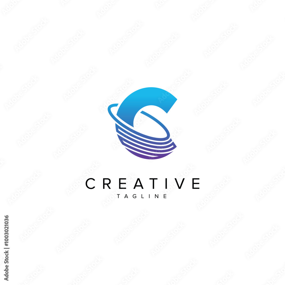Modern Letter C and Planet Logo Design. Initial Vector Template. Modern Letter C and Planet Logo Design. Initial Vector Template.