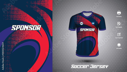 Soccer jersey design for sublimation or sports t-shirt design for cricket
